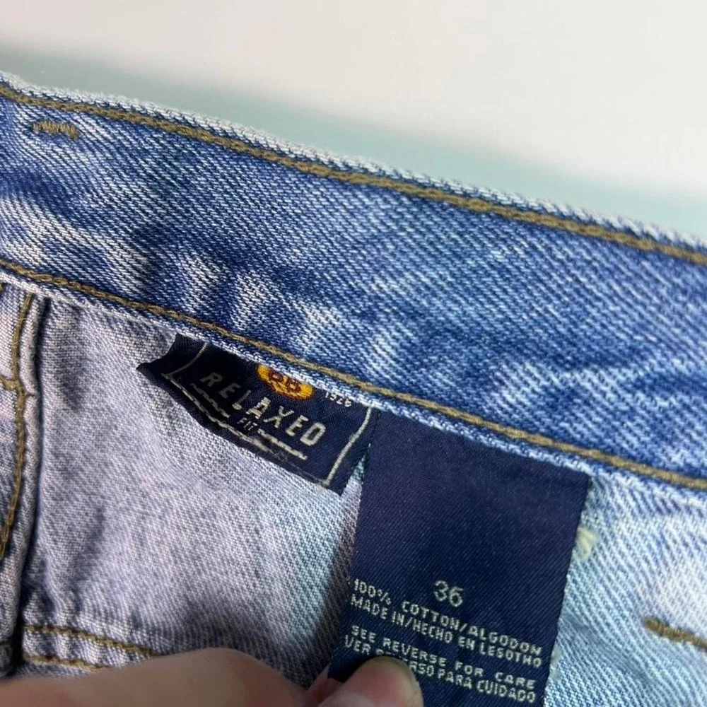 Route 66 Denim Shorts Mens Relaxed Fit Blue Jean Jorts Size 36 Medium Wash